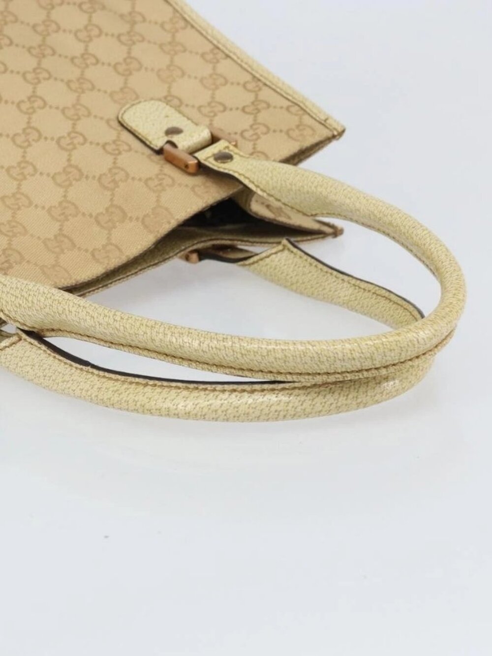 GUCCI GG Canvas Tote Bag Beige Gold 124261 Auth ep13162 - Picture 8 of 16